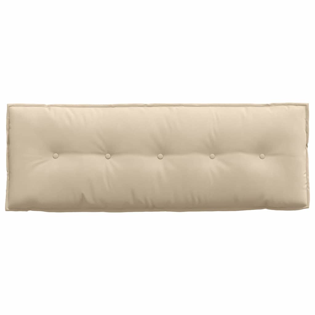 vidaXL Poduszka na plecy Kremowy 140 x 50 cm Tkanina mikrofibrowa