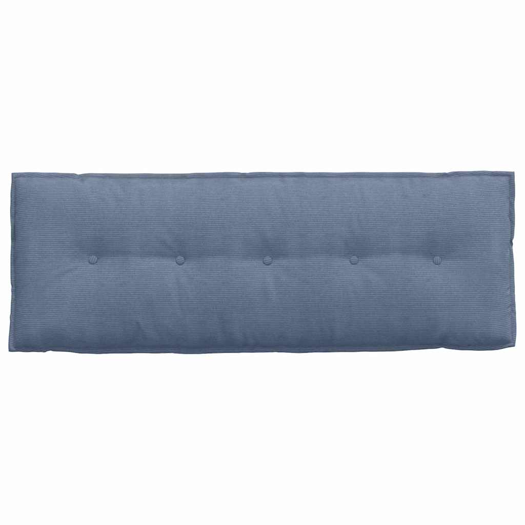 vidaXL Poduszka na plecy Niebieski 140 x 50 cm Tkanina sztruksowa