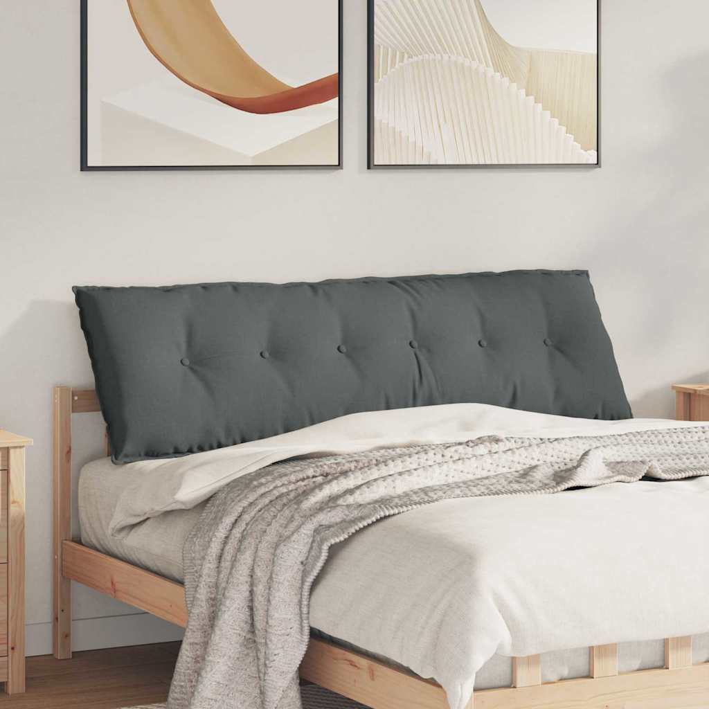vidaXL Poduszka na plecy Ciemnoszary 160 x 19 x 50 cm tkanina