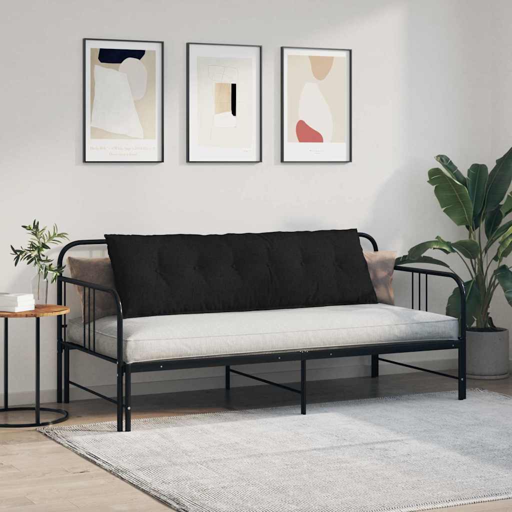 vidaXL Poduszka na plecy Czarny 160 x 19 x 50 cm tkanina