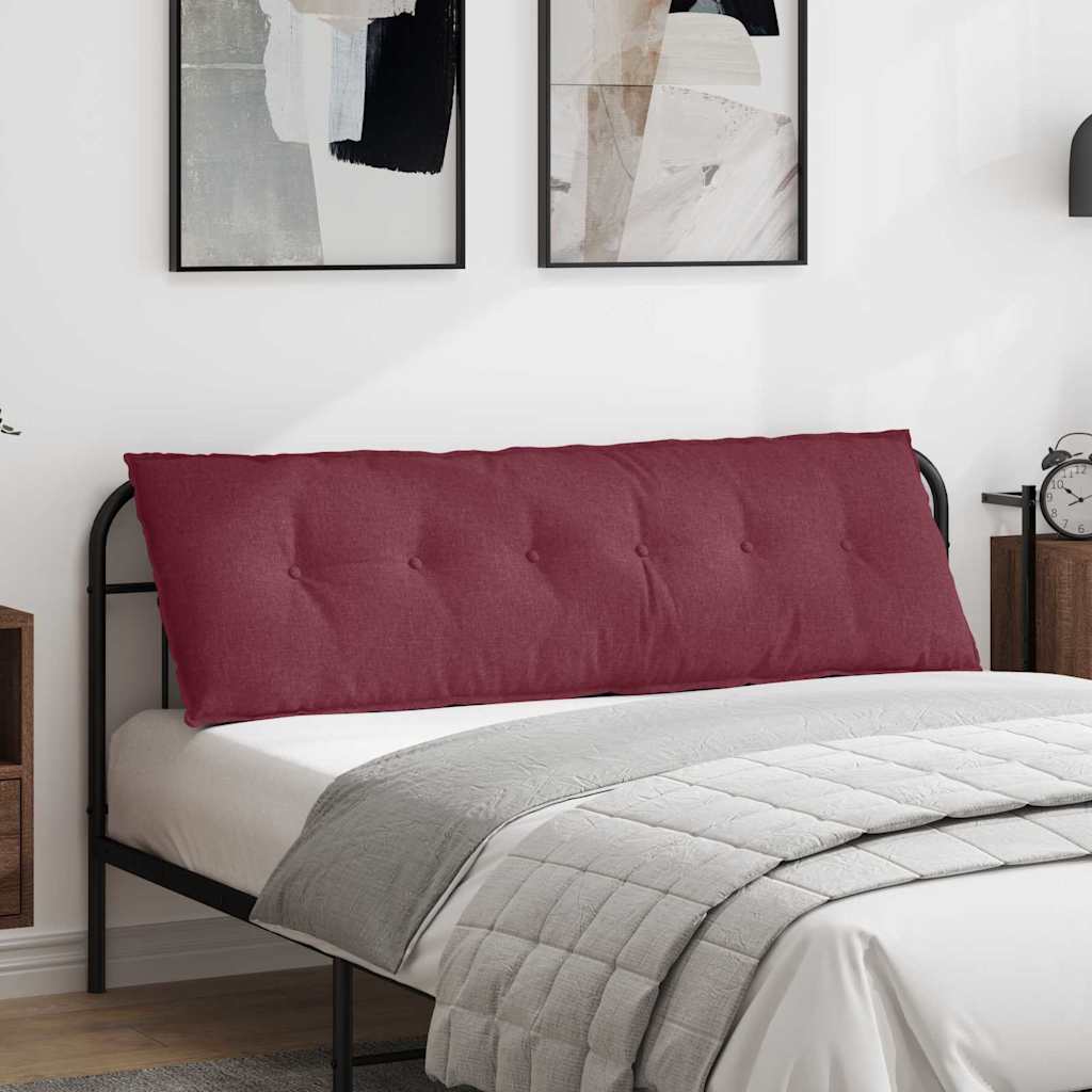 vidaXL Poduszka na plecy Czerwone wino 160 x 19 x 50 cm tkanina