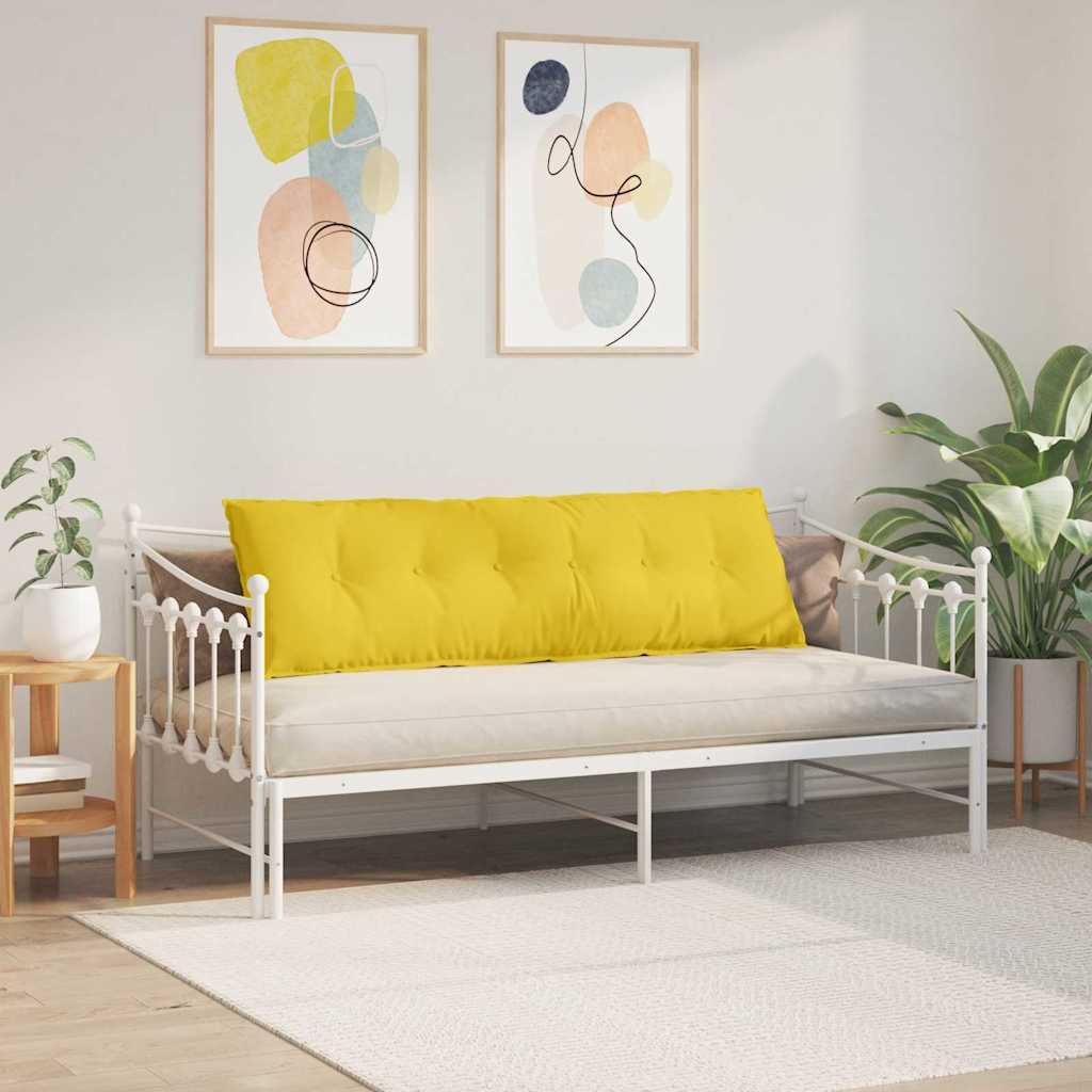 vidaXL Poduszka na plecy Jasnożółty 160 x 19 x 50 cm tkanina