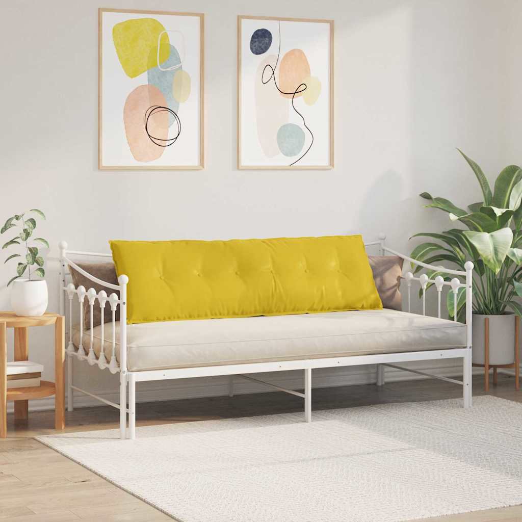 vidaXL Poduszka na plecy Żółty 160 x 50 cm Tkanina sztruksowa