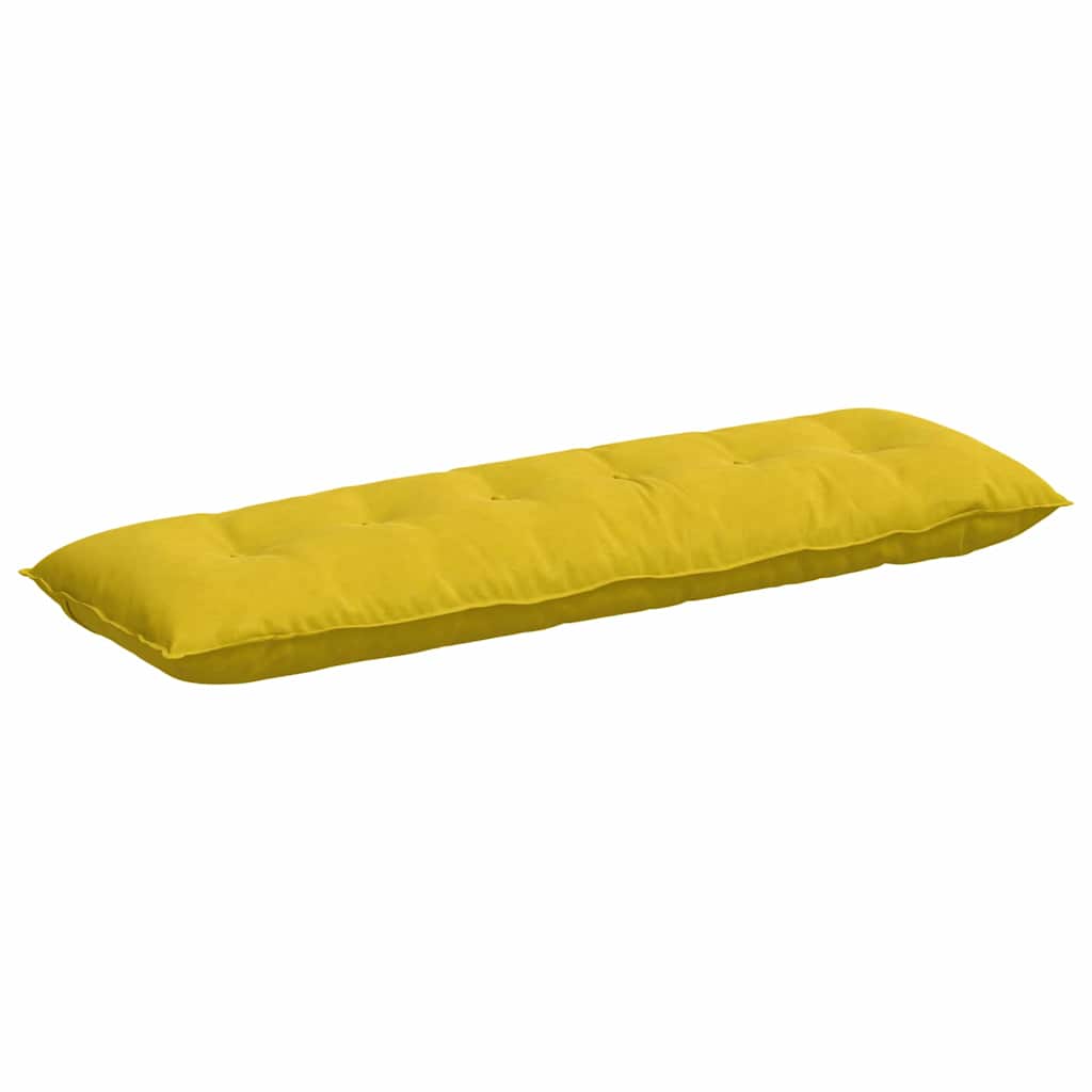 vidaXL Poduszka na plecy Żółty 160 x 50 cm Tkanina sztruksowa