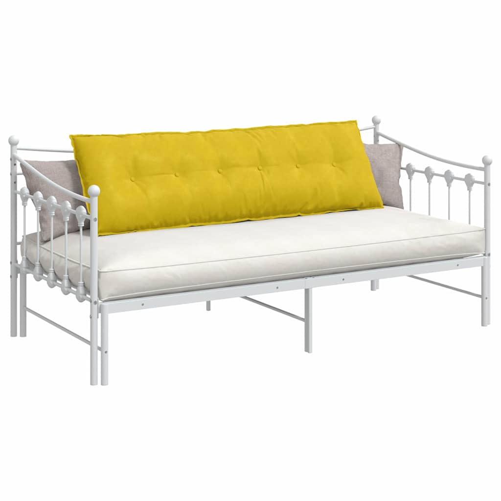 vidaXL Poduszka na plecy Żółty 160 x 50 cm Tkanina sztruksowa