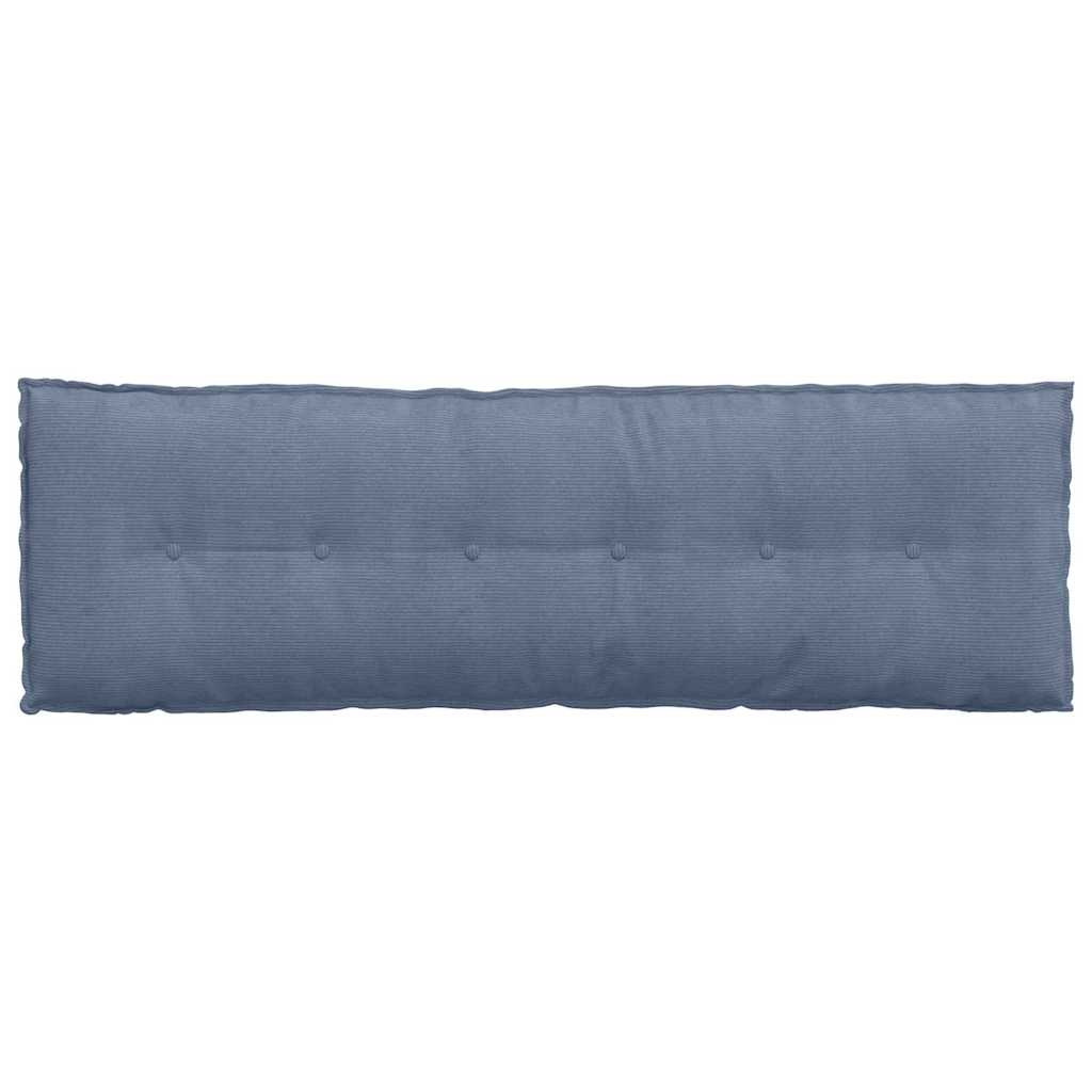 vidaXL Poduszka na plecy Niebieski 160 x 50 cm Tkanina sztruksowa