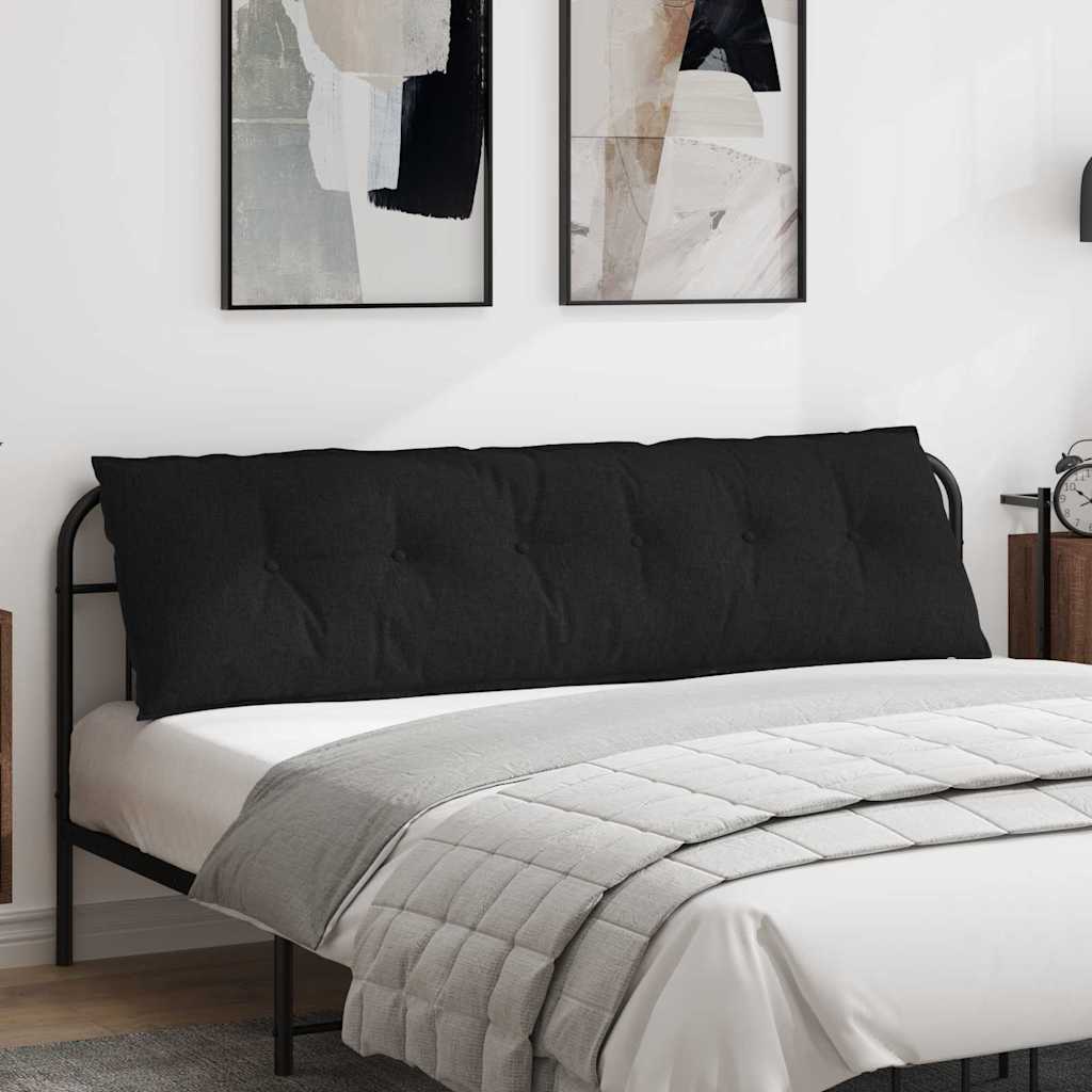 vidaXL Poduszka na plecy Czarny 180 x 19 x 50 cm tkanina