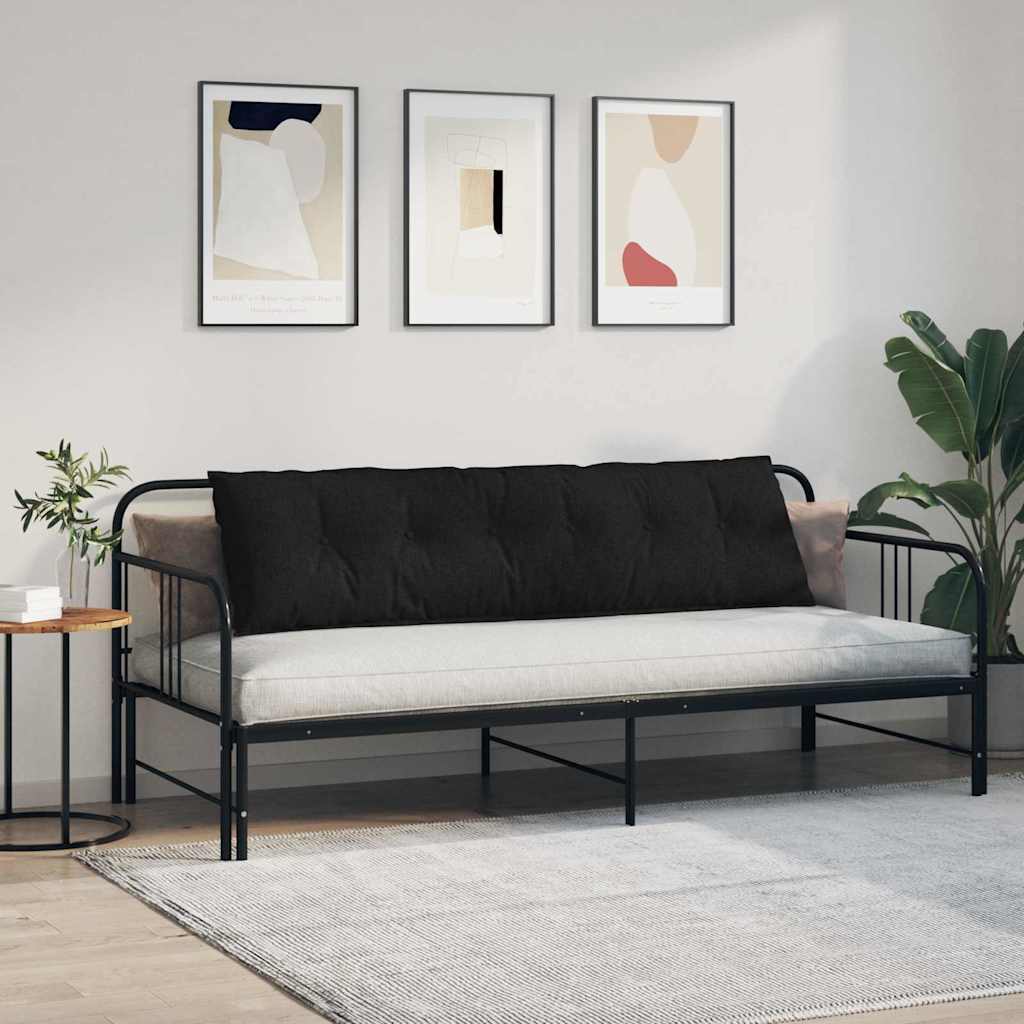 vidaXL Poduszka na plecy Czarny 180 x 19 x 50 cm tkanina