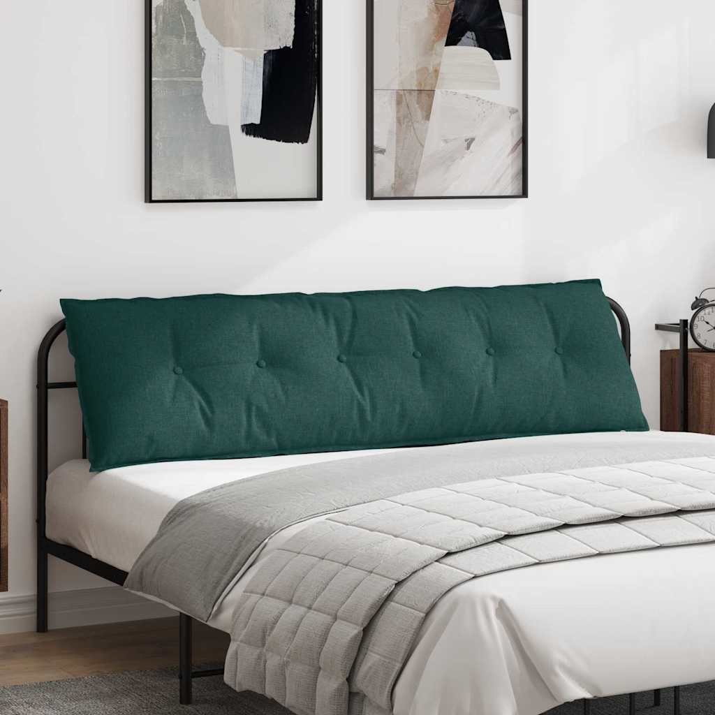 vidaXL Poduszka na plecy Ciemna zieleń 180 x 19 x 50 cm tkanina