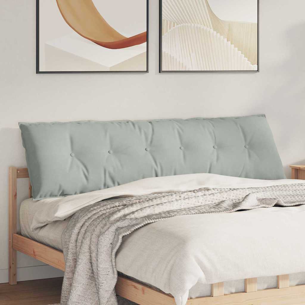 vidaXL Poduszka na plecy Jasnoszary 180 x 50 cm Tkanina sztruksowa