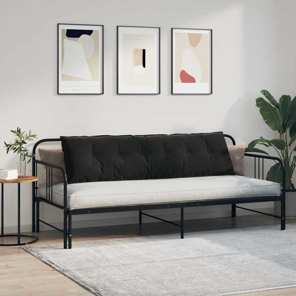 vidaXL Poduszka na plecy Czarny 180 x 50 cm Tkanina sztruksowa