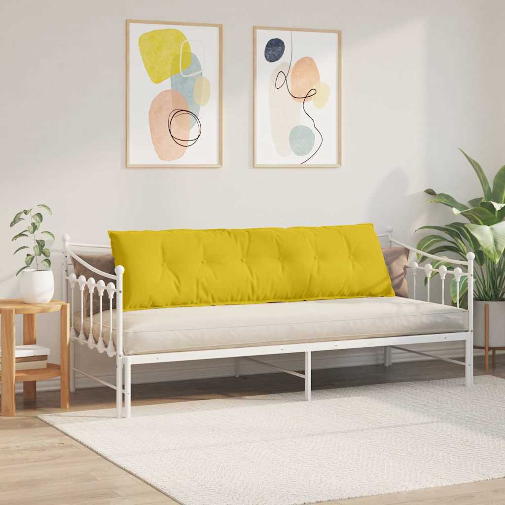 vidaXL Poduszka na plecy Żółty 180 x 50 cm Tkanina sztruksowa