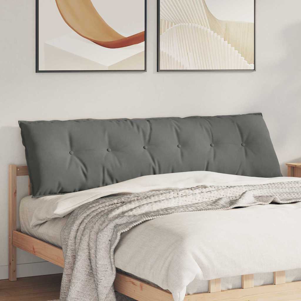 vidaXL Poduszka na plecy Ciemnoszary 180 x 50 cm Tkanina mikrofibrowa