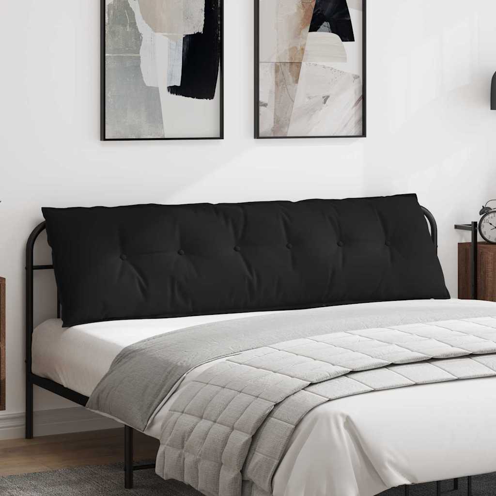 vidaXL Poduszka na plecy Czarny 180 x 50 cm Tkanina mikrofibrowa