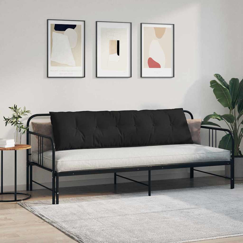 vidaXL Poduszka na plecy Czarny 180 x 50 cm Tkanina mikrofibrowa