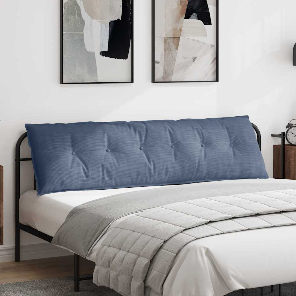 vidaXL Poduszka na plecy Niebieski 180 x 50 cm Tkanina sztruksowa