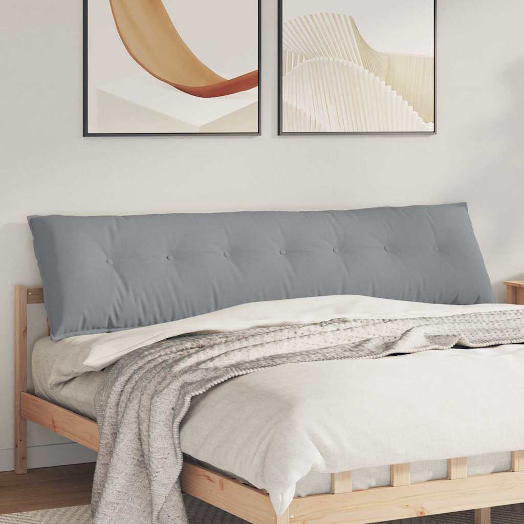 vidaXL Poduszka na plecy Jasnoszary 200 x 19 x 50 cm tkanina