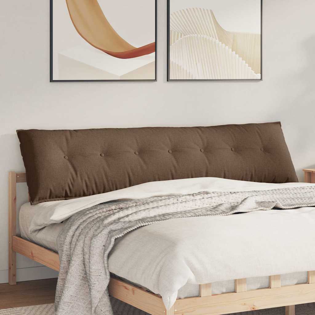 vidaXL Poduszka na plecy Brązowy 200 x 19 x 50 cm tkanina