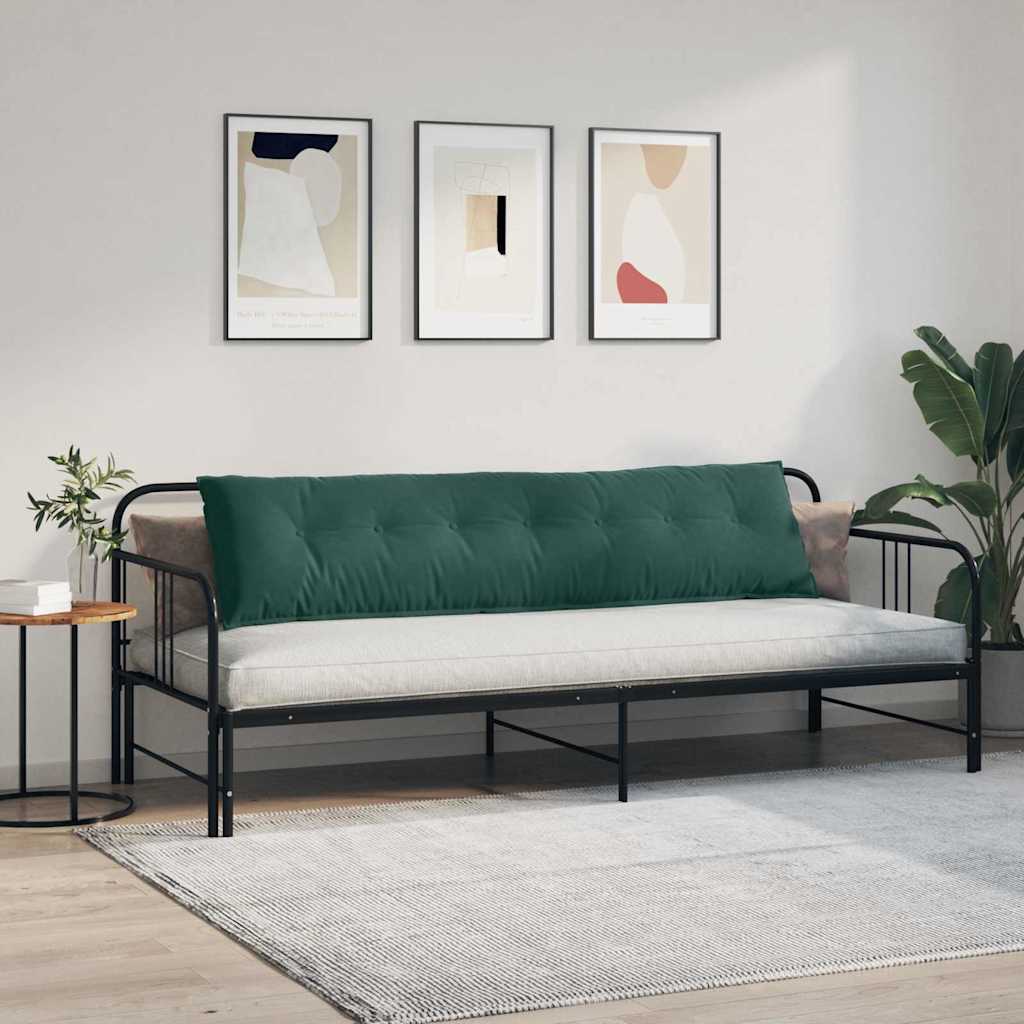 vidaXL Poduszka na plecy Ciemna zieleń 200 x 50 cm Tkanina sztruksowa