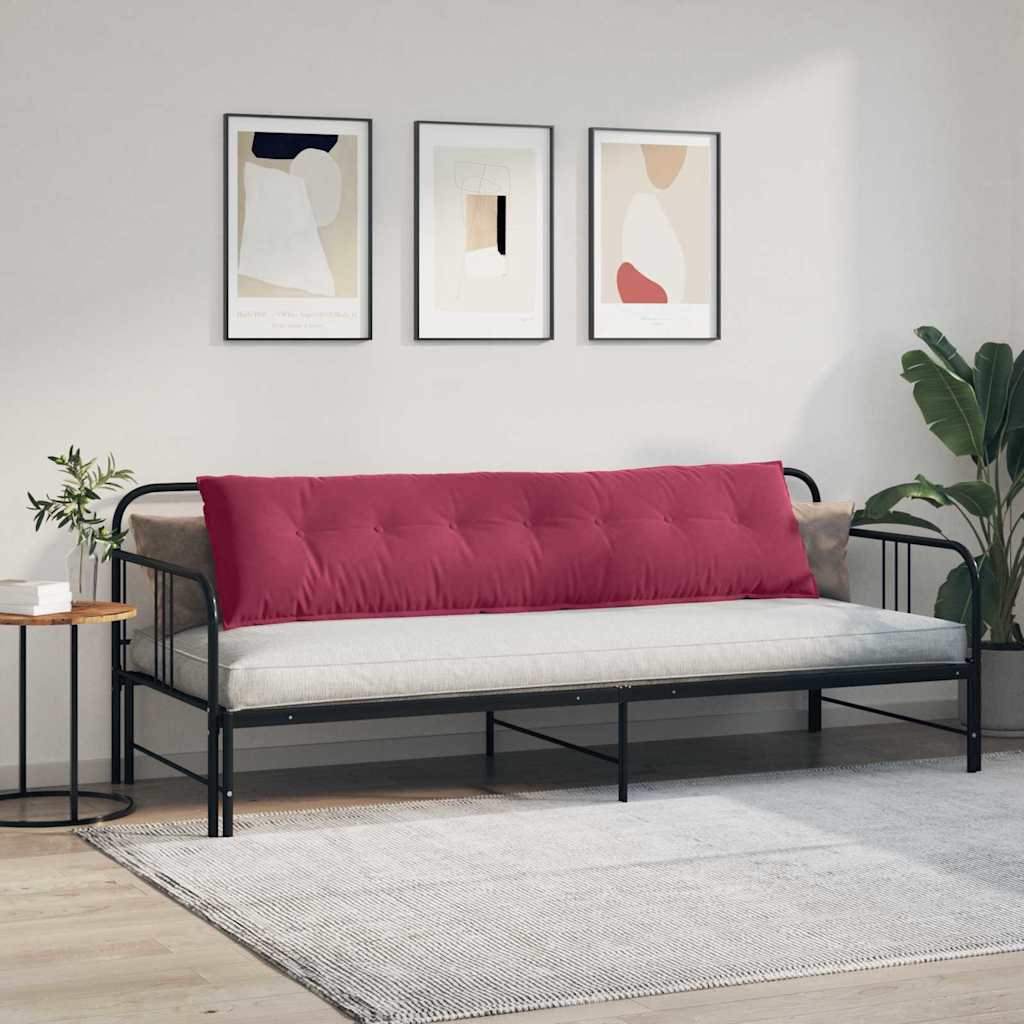 vidaXL Poduszka na plecy Czerwone wino 200 x 50 cm Tkanina sztruksowa