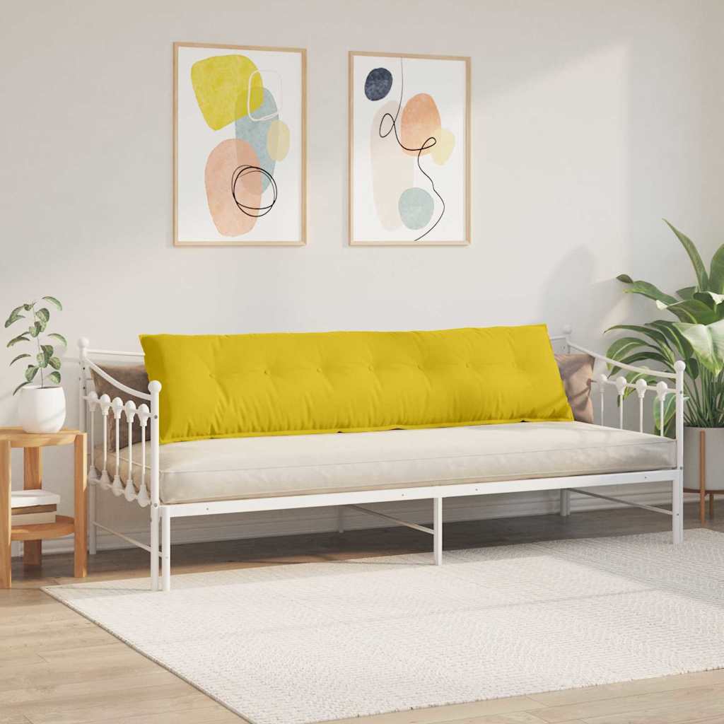 vidaXL Poduszka na plecy Żółty 200 x 50 cm Tkanina sztruksowa