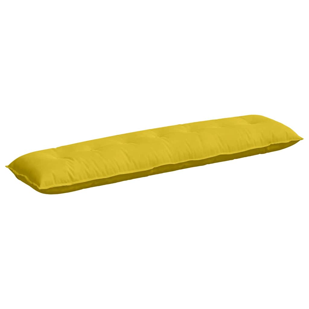 vidaXL Poduszka na plecy Żółty 200 x 50 cm Tkanina sztruksowa