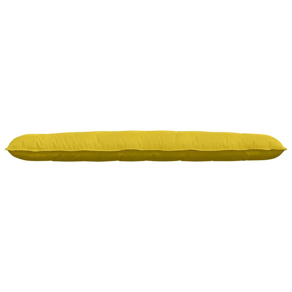 vidaXL Poduszka na plecy Żółty 200 x 50 cm Tkanina sztruksowa