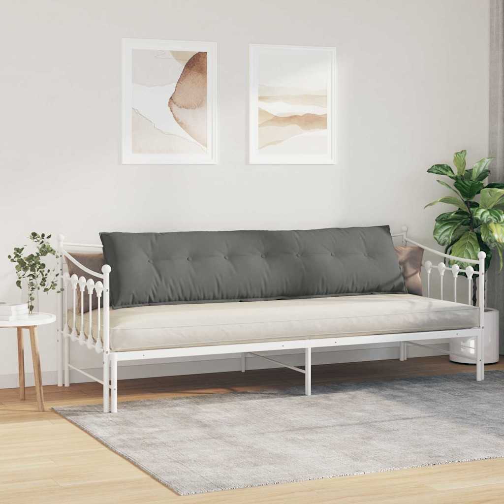 vidaXL Poduszka na plecy Ciemnoszary 200 x 50 cm Tkanina mikrofibrowa