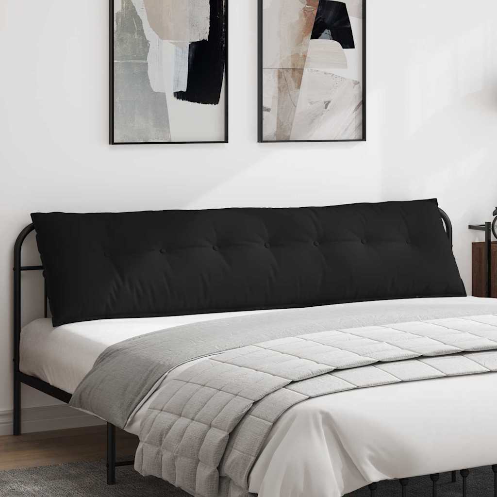 vidaXL Poduszka na plecy Czarny 200 x 50 cm Tkanina mikrofibrowa