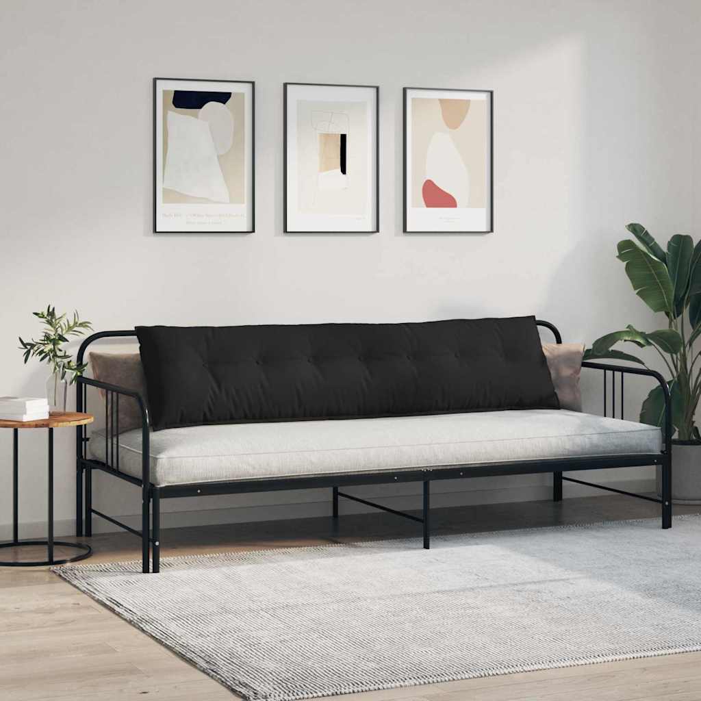 vidaXL Poduszka na plecy Czarny 200 x 50 cm Tkanina mikrofibrowa