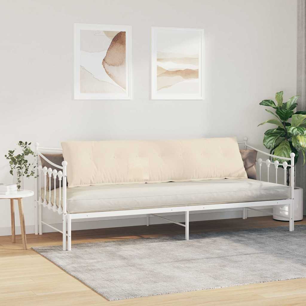 vidaXL Poduszka na plecy Beżowy 200 x 50 cm Tkanina mikrofibrowa