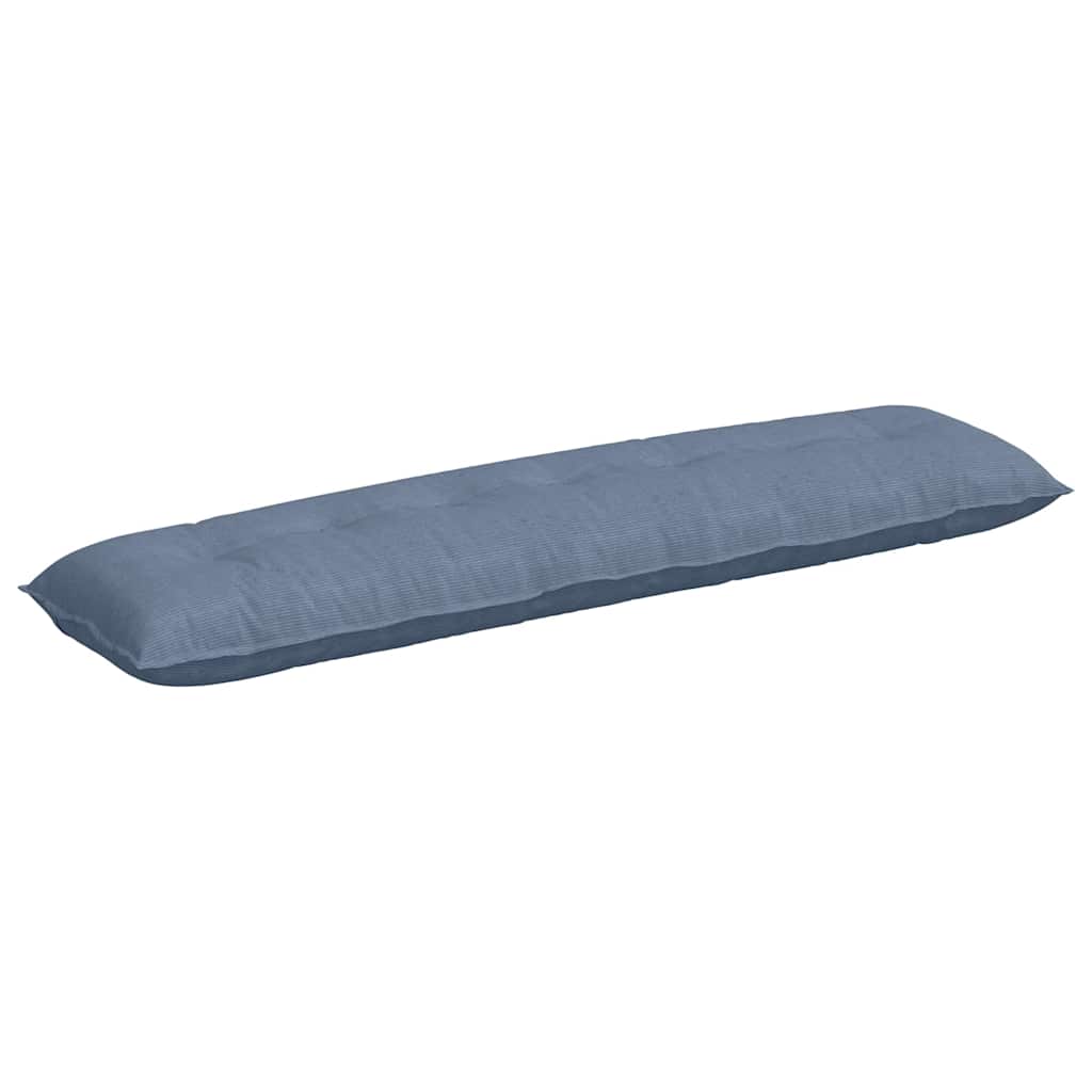 vidaXL Poduszka na plecy Niebieski 200 x 50 cm Tkanina sztruksowa