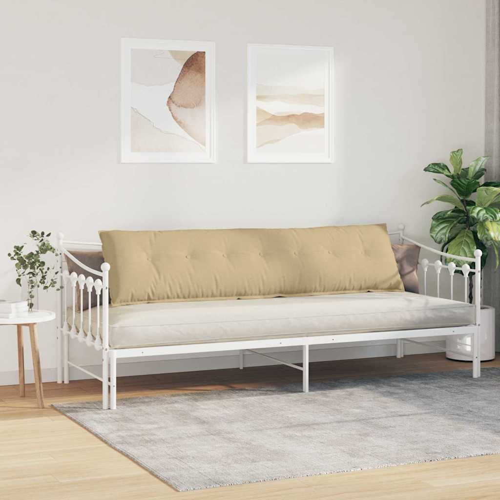 vidaXL Poduszka na plecy Szary zielony 200 x 50 cm Tkanina sztruksowa