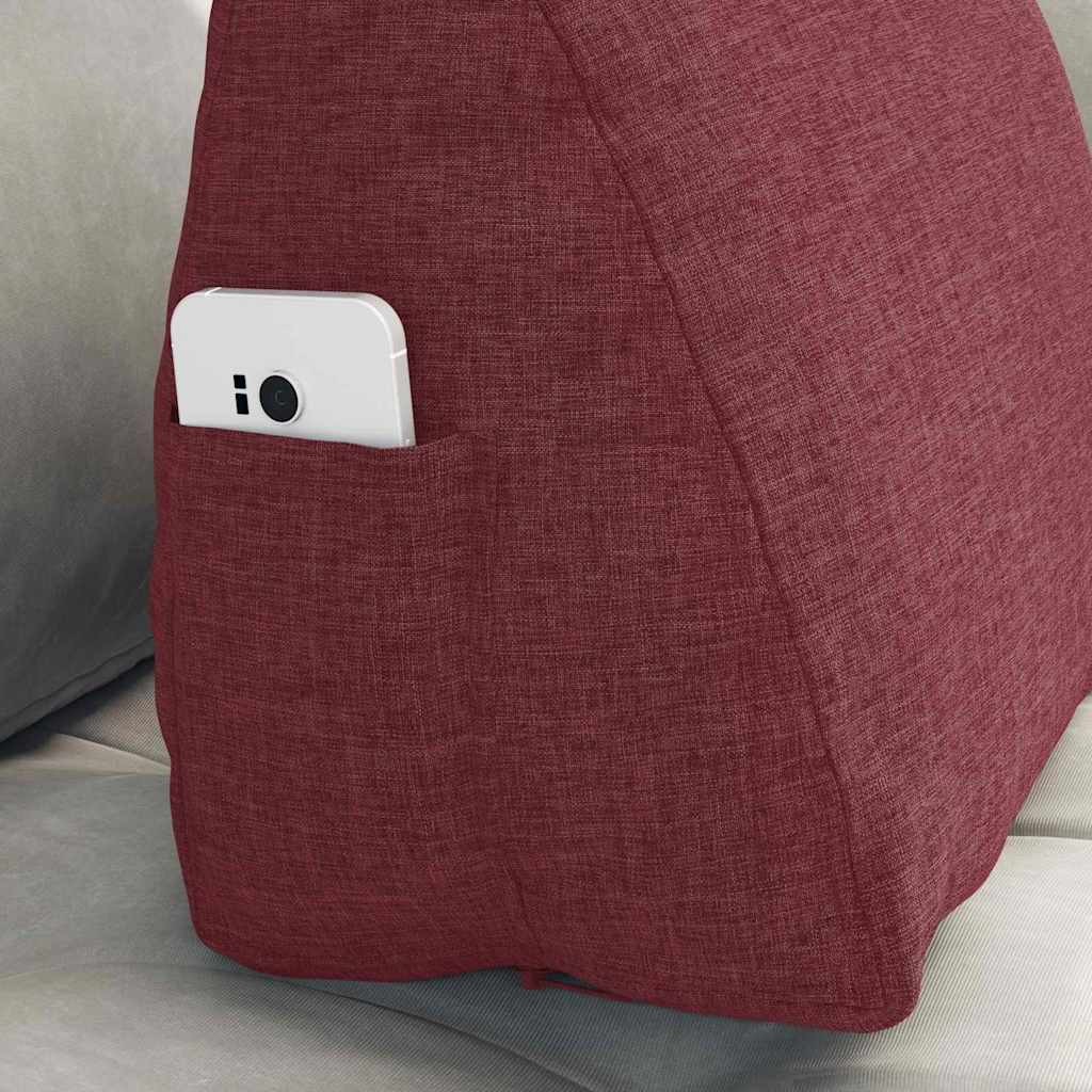 vidaXL Poduszka na plecy Czerwone wino 45 x 20 x 35 cm tkanina