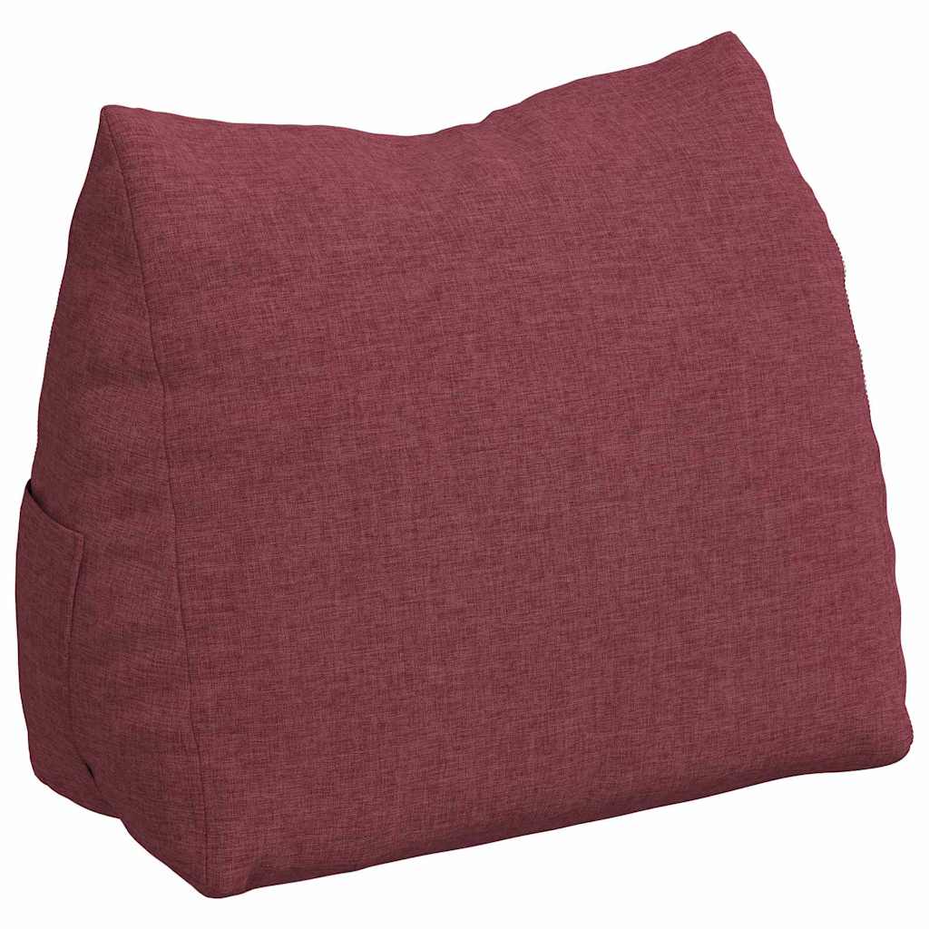 vidaXL Poduszka na plecy Czerwone wino 45 x 20 x 35 cm tkanina