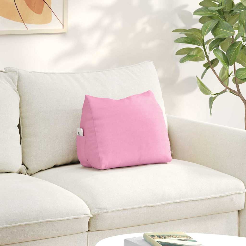 vidaXL Poduszka na plecy Różowy 45 x 20 x 35 cm tkanina