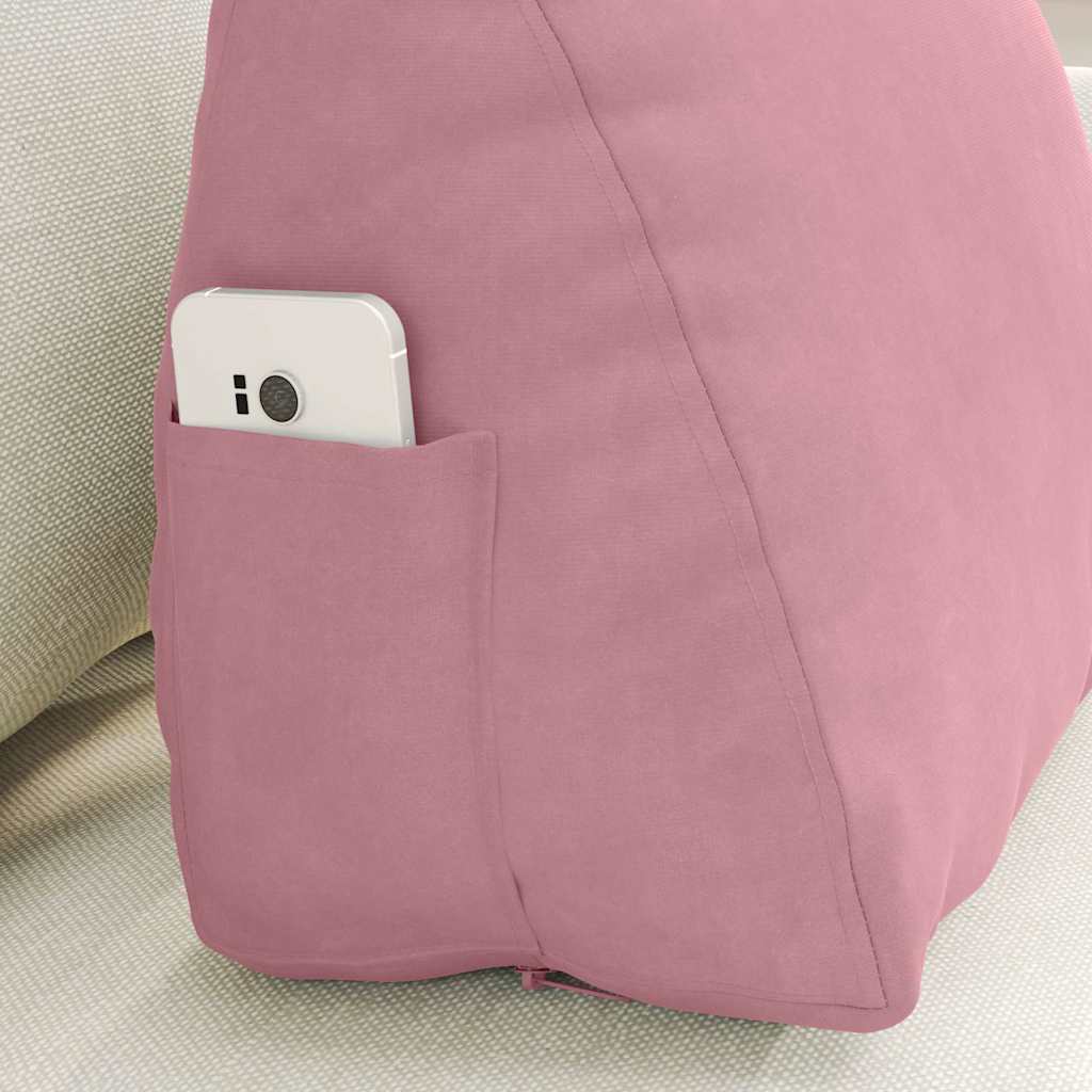vidaXL Poduszka na plecy Różowy 45 x 20 x 35 cm Tkanina sztruksowa