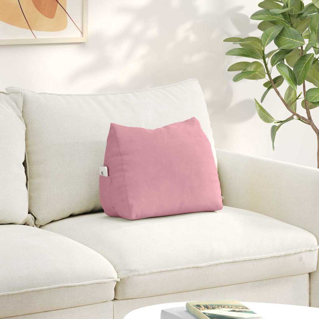 vidaXL Poduszka na plecy Różowy 45 x 20 x 35 cm Tkanina sztruksowa