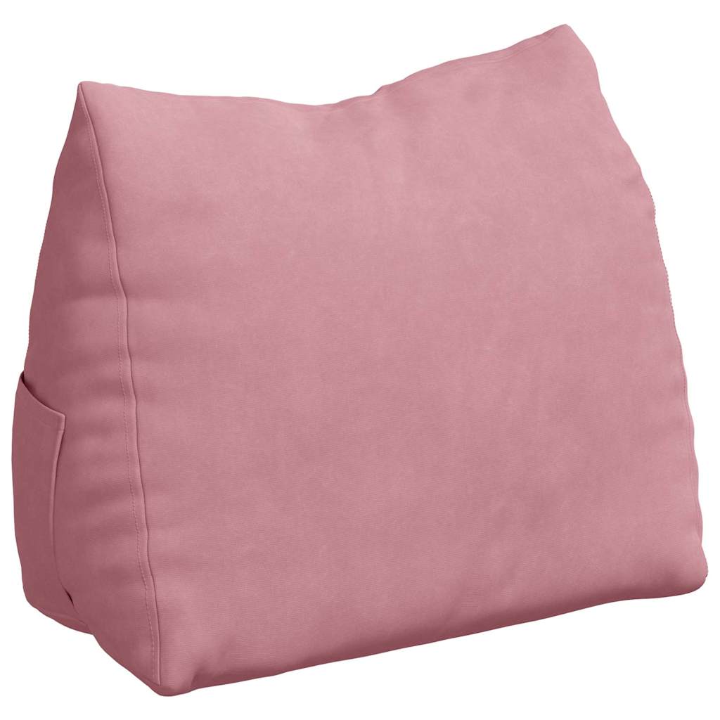 vidaXL Poduszka na plecy Różowy 45 x 20 x 35 cm Tkanina sztruksowa