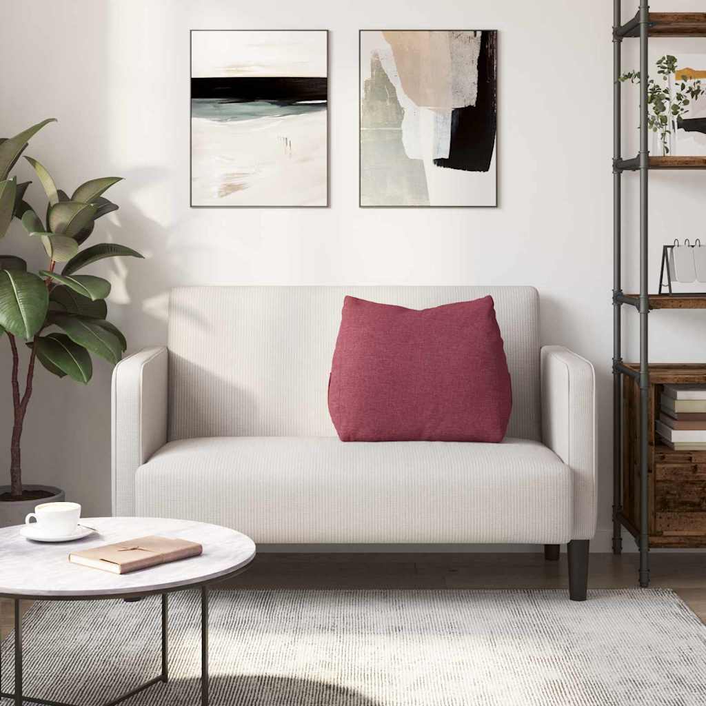 vidaXL Poduszka na plecy Czerwone wino 60 x 20 x 50 cm tkanina