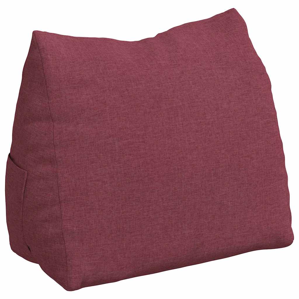 vidaXL Poduszka na plecy Czerwone wino 60 x 20 x 50 cm tkanina