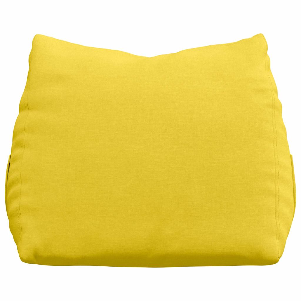 vidaXL Poduszka na plecy Jasnożółty 60 x 20 x 50 cm tkanina