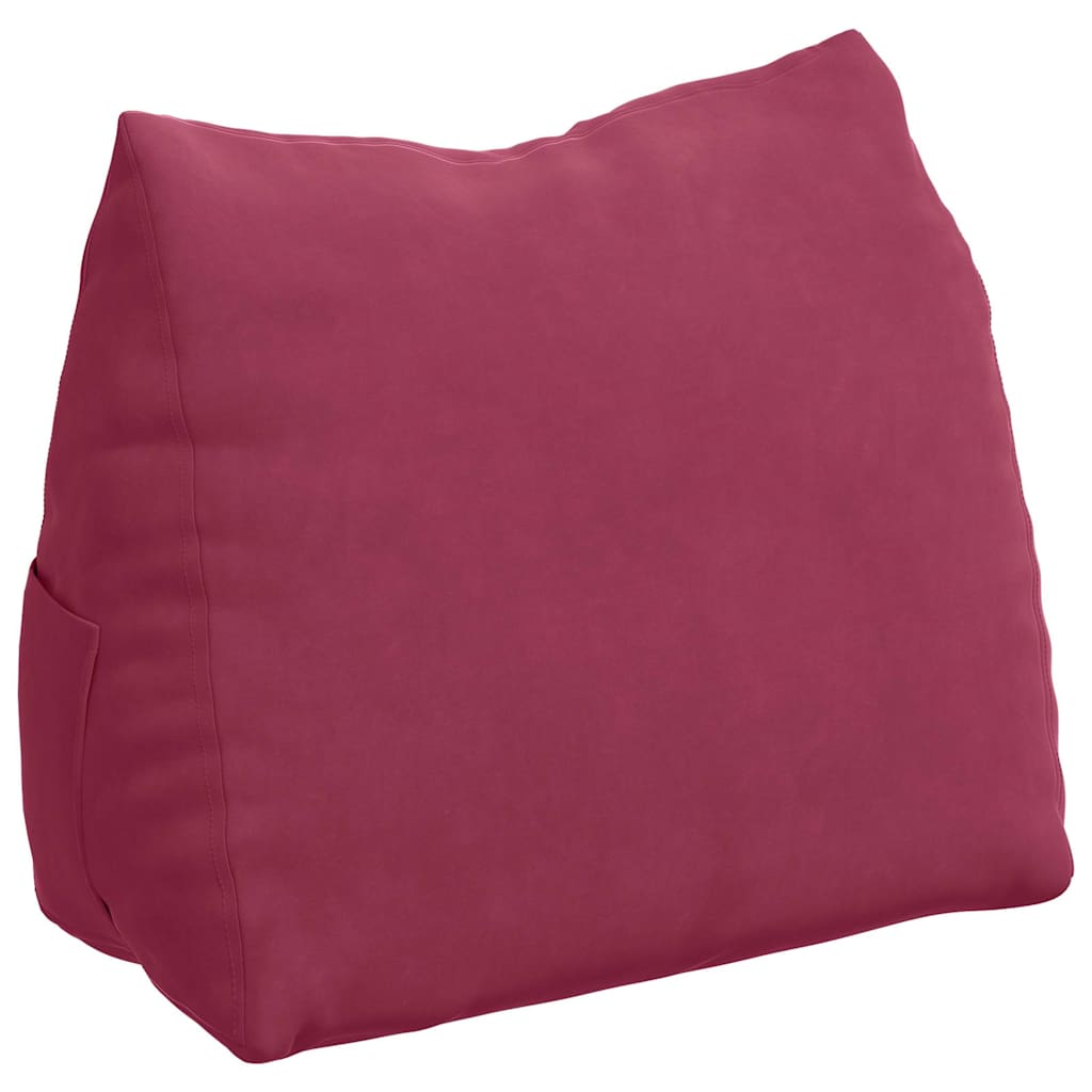 vidaXL Poduszka na plecy Czerwone wino 60 x 20 x 50 cm
