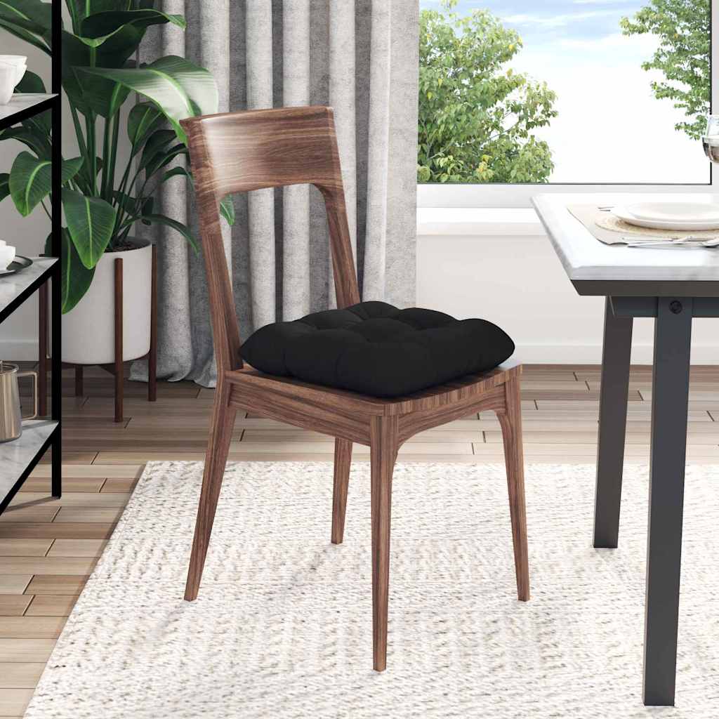 vidaXL Poduszki na siedziska 4 pcs Czarny 40 x 40 cm
