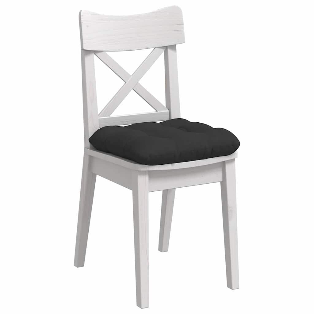 vidaXL Poduszki na siedziska 4 pcs Czarny 40 x 40 cm