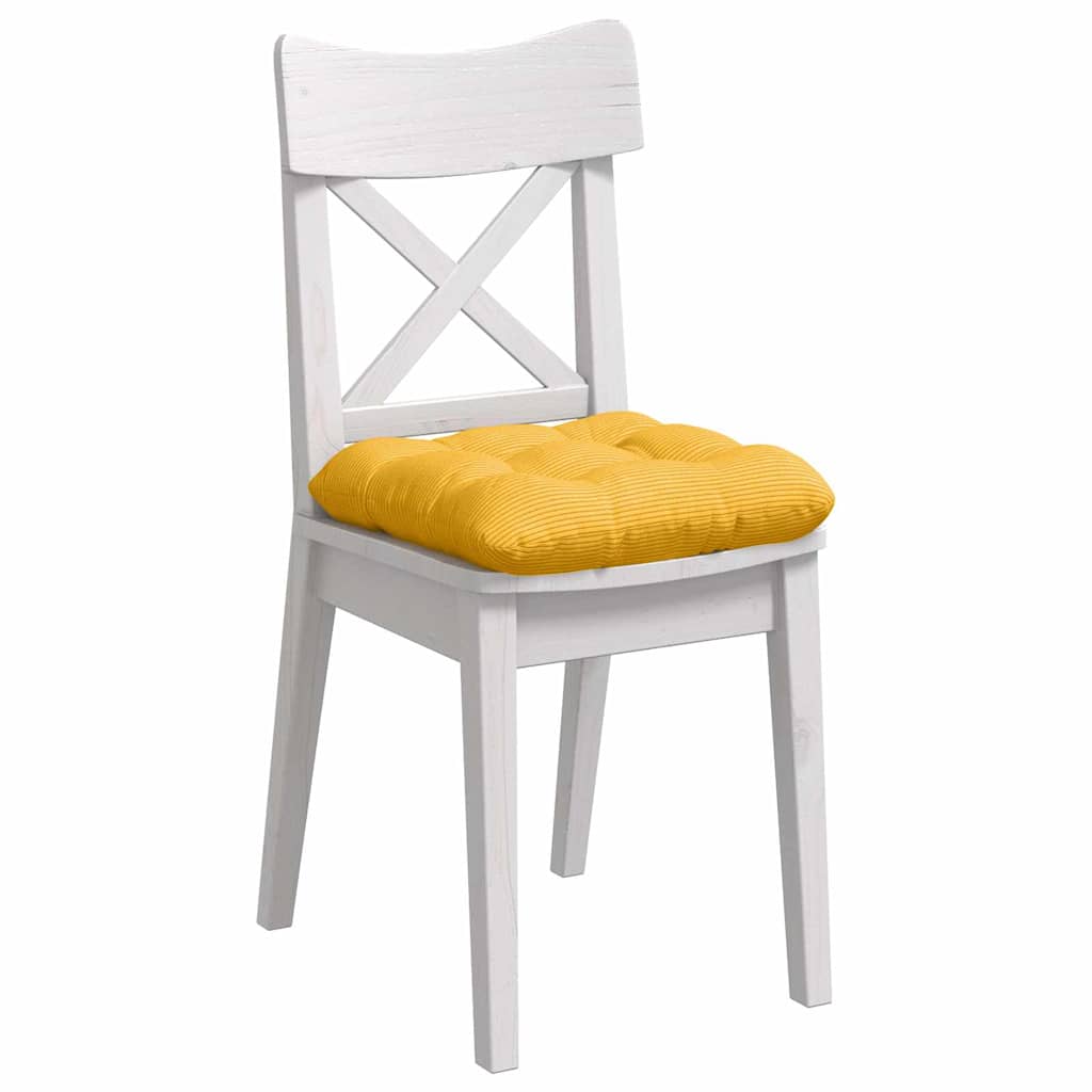 vidaXL Poduszki na siedziska 4 pcs Jasnożółty 40 x 40 cm