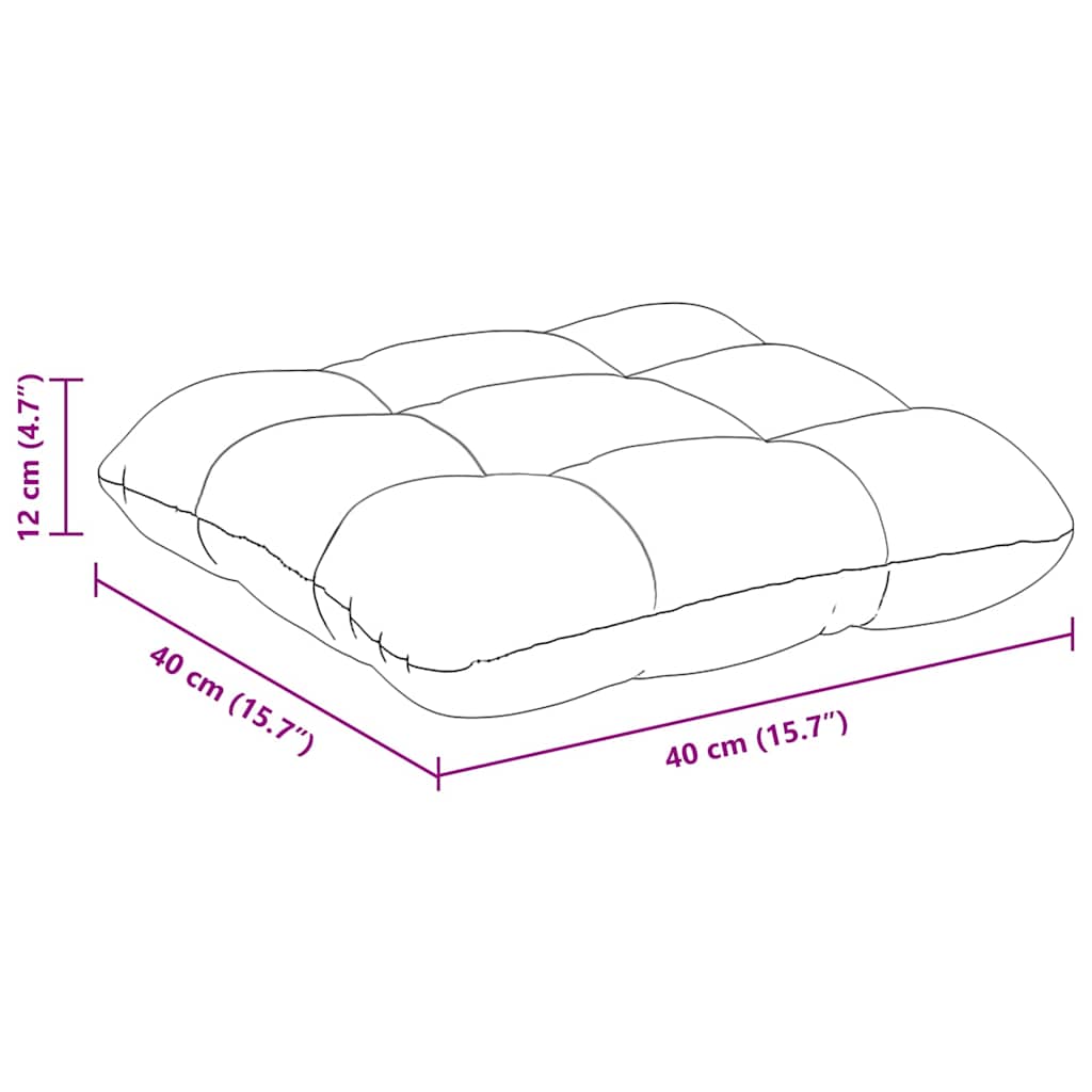 vidaXL Poduszki na siedziska 4 pcs Jasnożółty 40 x 40 cm