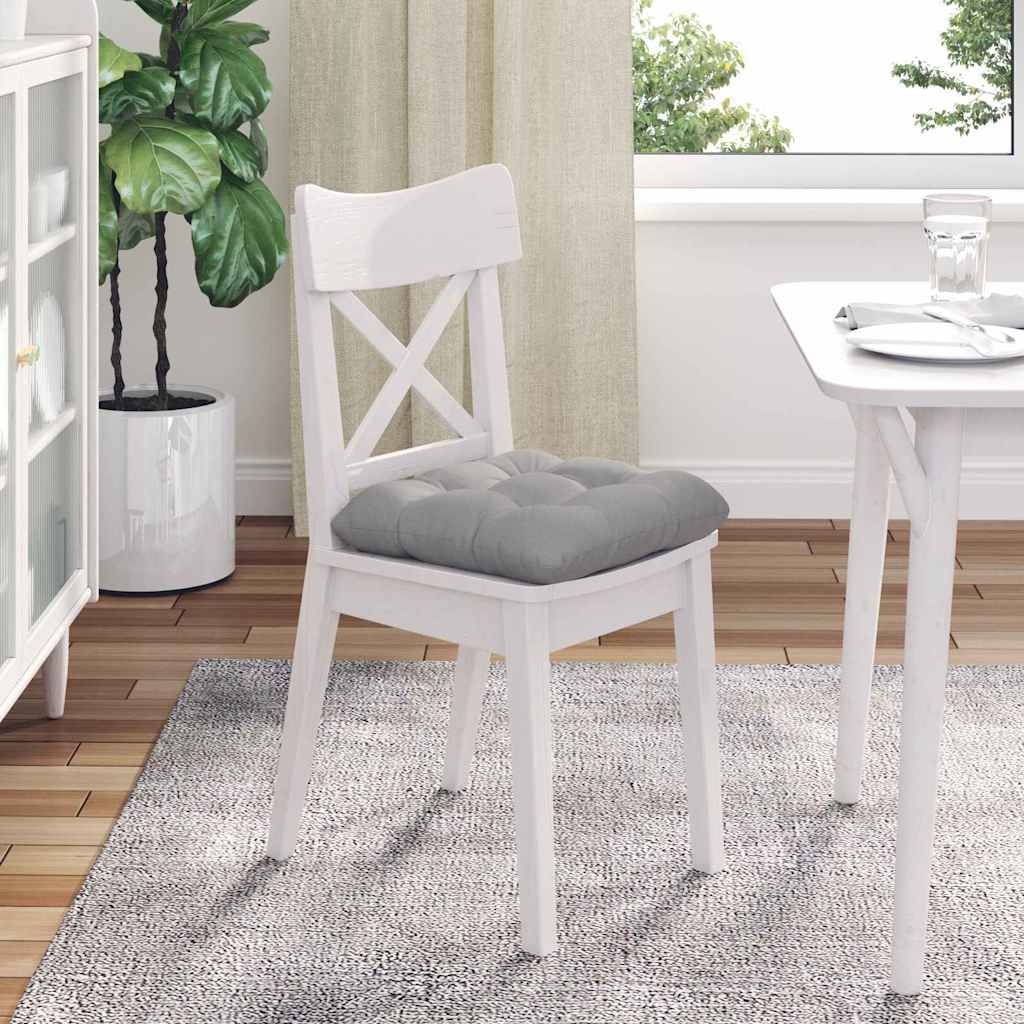 vidaXL Poduszki na siedziska 4 pcs Szary chmur 45 x 45 x 12 cm tkanina