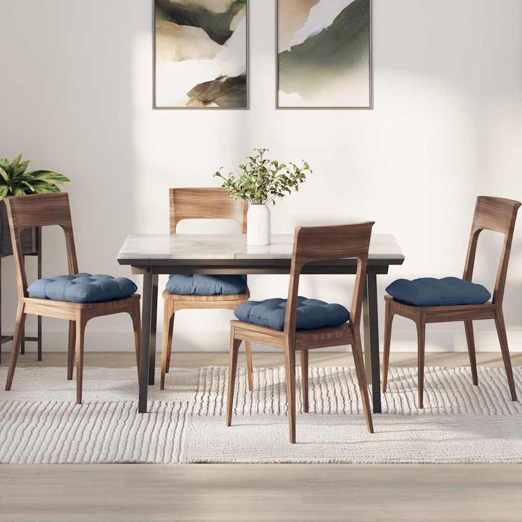 vidaXL Poduszki na siedziska 4 pcs Niebieski 45 x 45 cm