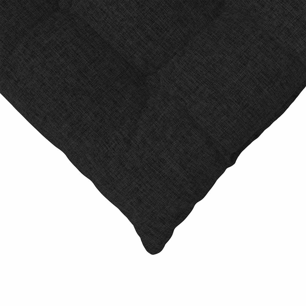 vidaXL Poduszki na siedziska 4 pcs Czarny 40 x 40 x 6 cm tkanina